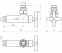 Кран кутовий Ретро, G1 / 2 "комплект 2шт - 1